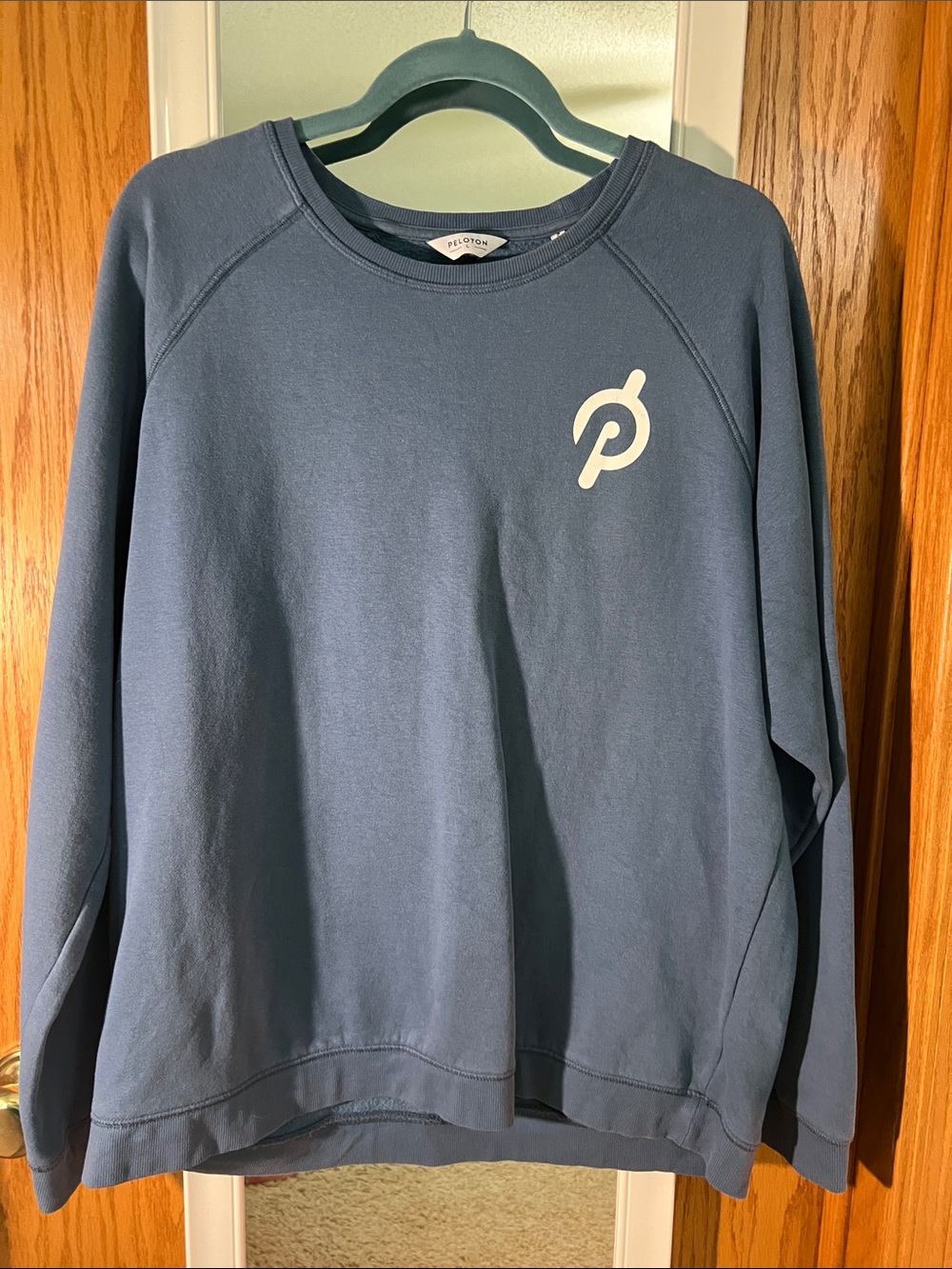 Peloton Women's Crewneck Sweatshirt - Slate Blue with White Logo